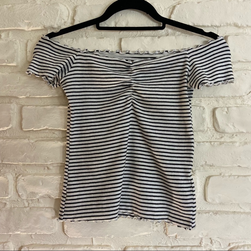 Hollister Ribbed Off-the-Shoulder Tee